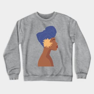 Black woman head wrap Crewneck Sweatshirt
